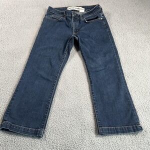 GAP Jeans Womens  Blue Boot Cut Capri Stretch Denim Zip Fly Casual Five Pocket